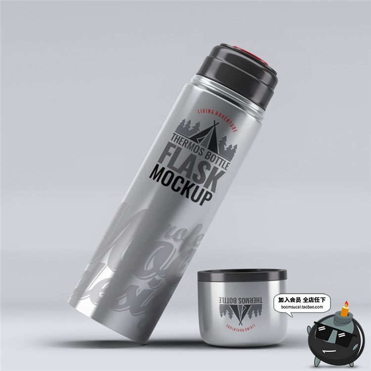 图片[8]-金属保温杯热水壶按压杯盖智能贴图VI展示样机PSD模板PS设计素材-设计猿