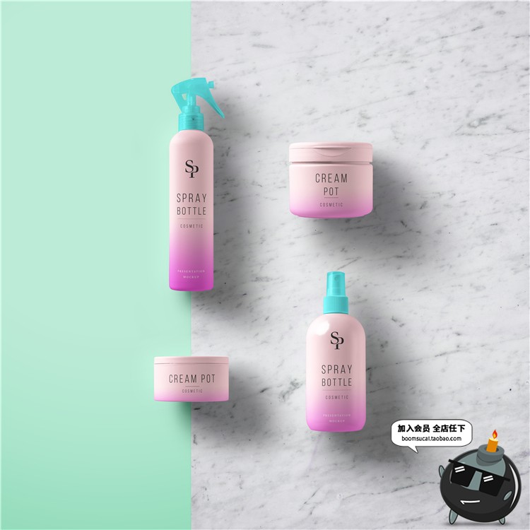 图片[12]-化妆品护肤品乳液瓶子包装logo设计品牌vi贴图样机PSD模板PS素材-设计猿