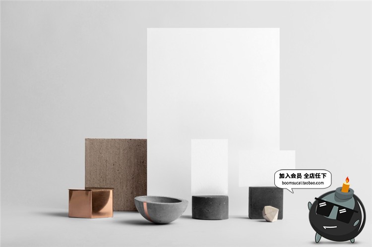 图片[1]-品牌形象商务办公用品VI设计样机展示模型mockups智能贴图PS素材-设计猿