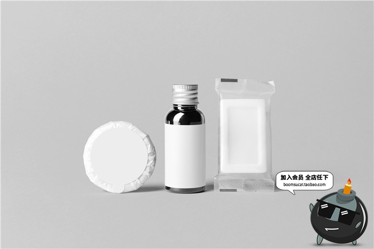 图片[3]-酒店一次性肥皂香皂瓶子卫浴品牌贴图效果图VI样机PSD模板PS素材-设计猿
