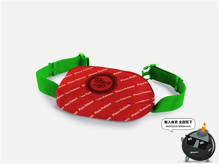 图片[2]-时尚斜挎包腰包图案效果展示智能贴图文创样机PSD模板PS设计素材-设计猿