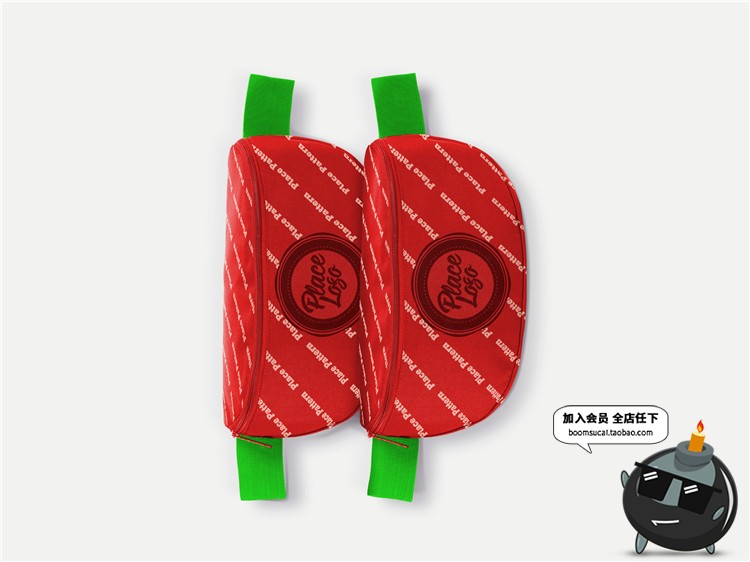 图片[4]-时尚斜挎包腰包图案效果展示智能贴图文创样机PSD模板PS设计素材-设计猿