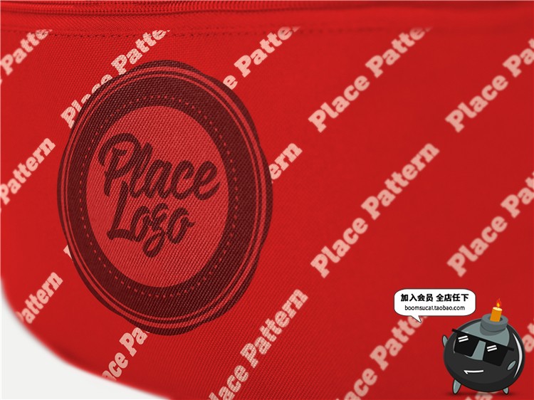 图片[6]-时尚斜挎包腰包图案效果展示智能贴图文创样机PSD模板PS设计素材-设计猿