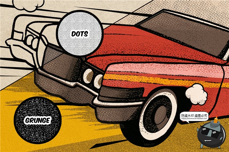 图片[5]-欧美漫画风格噪点杂点点状肌理笔刷纹理PS笔刷brush笔触ABR素材-设计猿