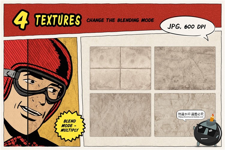 图片[6]-欧美漫画风格噪点杂点点状肌理笔刷纹理PS笔刷brush笔触ABR素材-设计猿