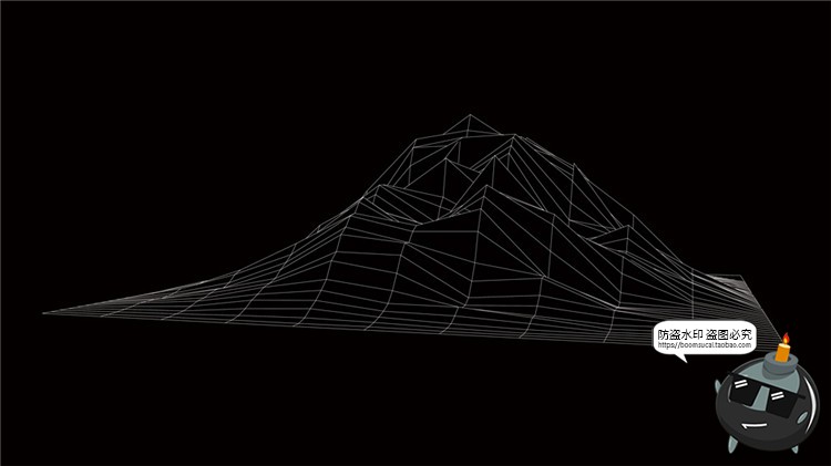 高科技抽象地形地理故障等高线山脉三维背景线条纹理AI矢量素材-设计猿