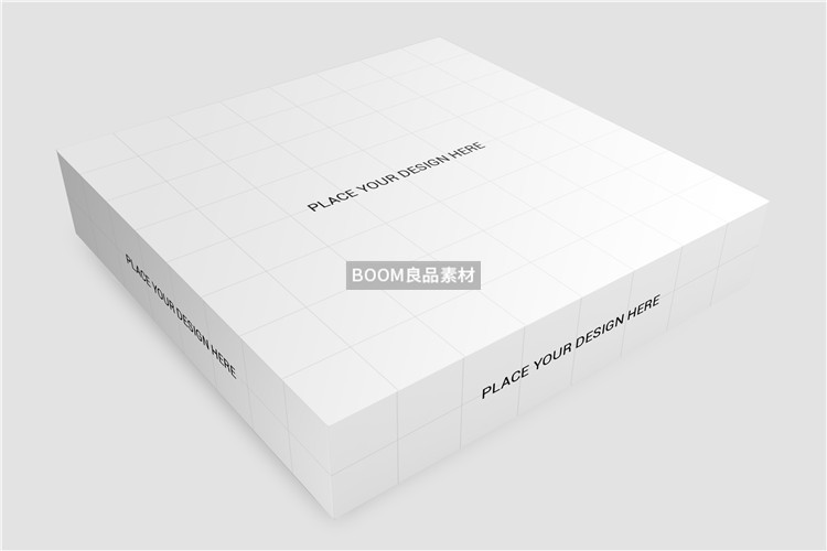 图片[5]-扣盖正方形扁礼盒衬衫包装外观效果展示样机PSD智能贴图模板素材-设计猿