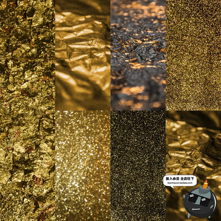 图片[7]-金色金箔纸片铝箔质感磨砂材质高清JPG背景图片素材赠ASL样式特效-设计猿