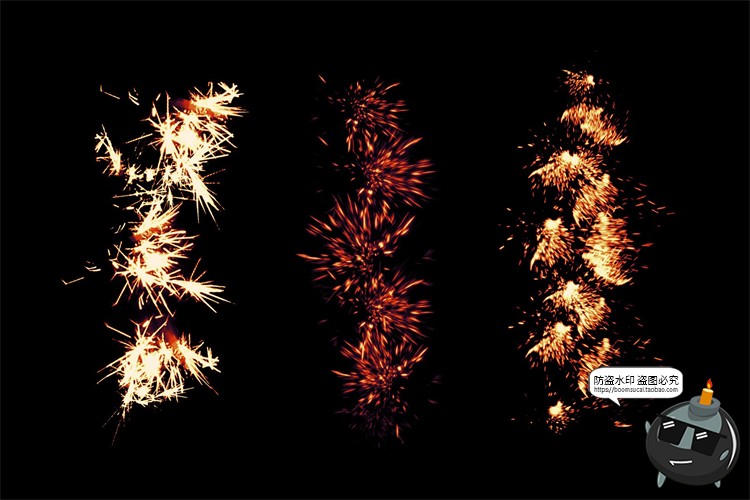 图片[3]-火花火星火芒切割喷溅火焰碎屑溅射后期合成特效ABR格式PS笔刷-设计猿