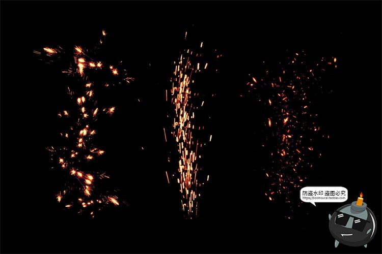 图片[4]-火花火星火芒切割喷溅火焰碎屑溅射后期合成特效ABR格式PS笔刷-设计猿