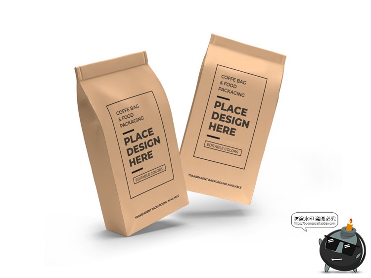 图片[6]-纸袋食品包装袋密封VI展示模型智能贴图mockups样机PSD模板PS素材-设计猿