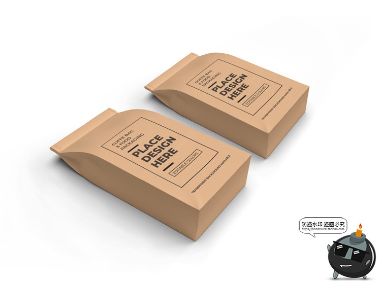 图片[9]-纸袋食品包装袋密封VI展示模型智能贴图mockups样机PSD模板PS素材-设计猿