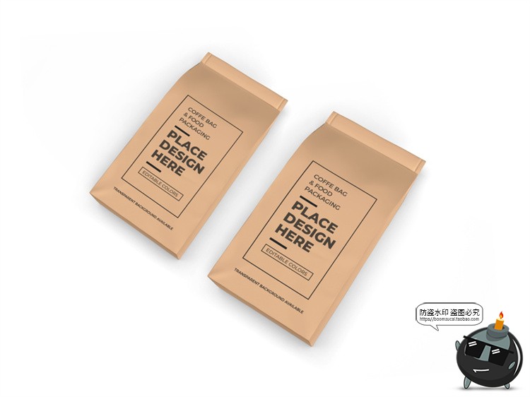 图片[10]-纸袋食品包装袋密封VI展示模型智能贴图mockups样机PSD模板PS素材-设计猿