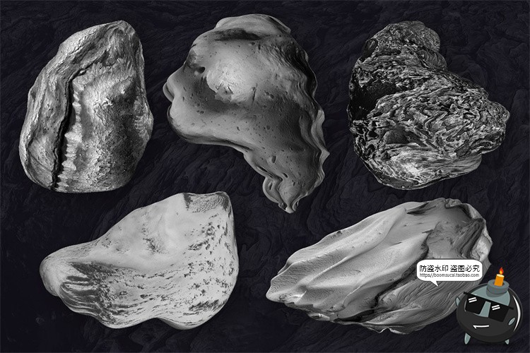 图片[12]-3D抽象陨石形状艺术颜料星系宇宙太阳系空间结构PNG免抠装饰素材-设计猿