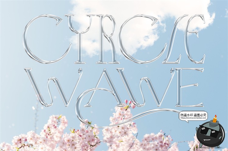 图片[1]-潮流酸性艺术透明玻璃文本字体特效样式mockups样机PSD模板PS素材-设计猿