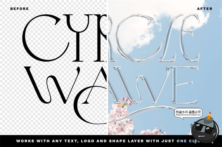 图片[2]-潮流酸性艺术透明玻璃文本字体特效样式mockups样机PSD模板PS素材-设计猿