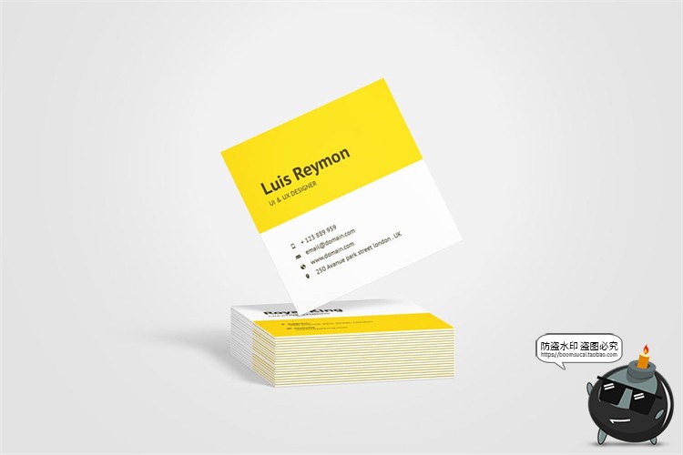 图片[2]-正方形卡片名片卡纸小纸片VI展示模型mockups样机PSD模板PS素材-设计猿