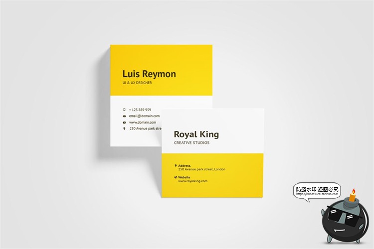 图片[8]-正方形卡片名片卡纸小纸片VI展示模型mockups样机PSD模板PS素材-设计猿