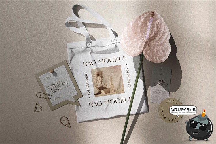 图片[14]-文艺照片墙情绪板模型撕纸剪贴画场景光影阴影样机PSD模板PS素材-设计猿