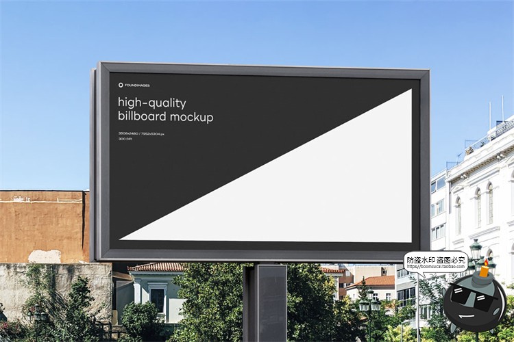 图片[4]-户外广告牌招牌宣传栏墙壁街头灯箱大屏壁画广告样机PSD模板素材-设计猿