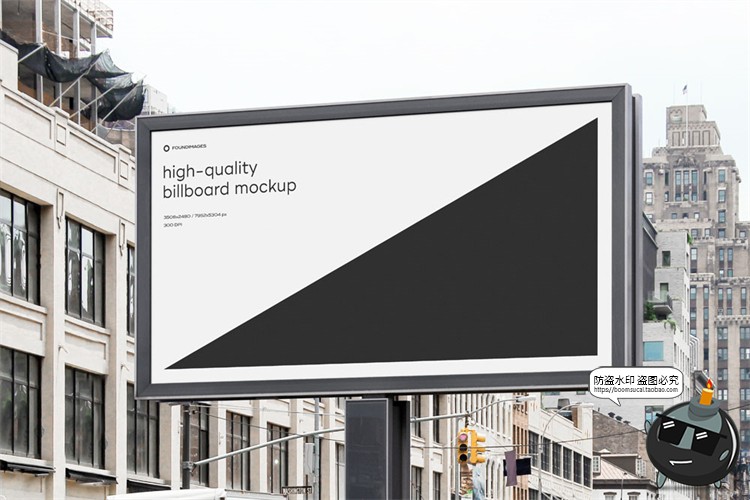 图片[5]-户外广告牌招牌宣传栏墙壁街头灯箱大屏壁画广告样机PSD模板素材-设计猿