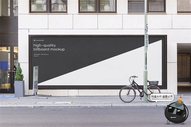 图片[30]-户外广告牌招牌宣传栏墙壁街头灯箱大屏壁画广告样机PSD模板素材-设计猿