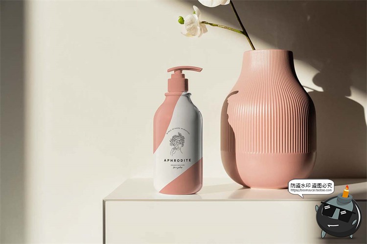 图片[3]-化妆品美妆护肤模型日落灯光影阴影场景效果样机PSD模板PS素材-设计猿