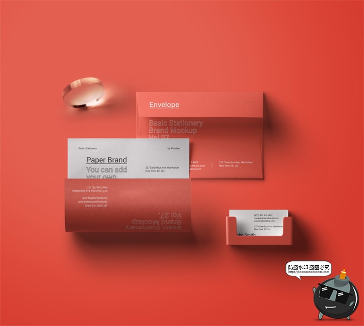 图片[3]-冷淡风样机集 撞色风笔记本名片海报书籍VI文创品牌PSD模板PS素材-设计猿