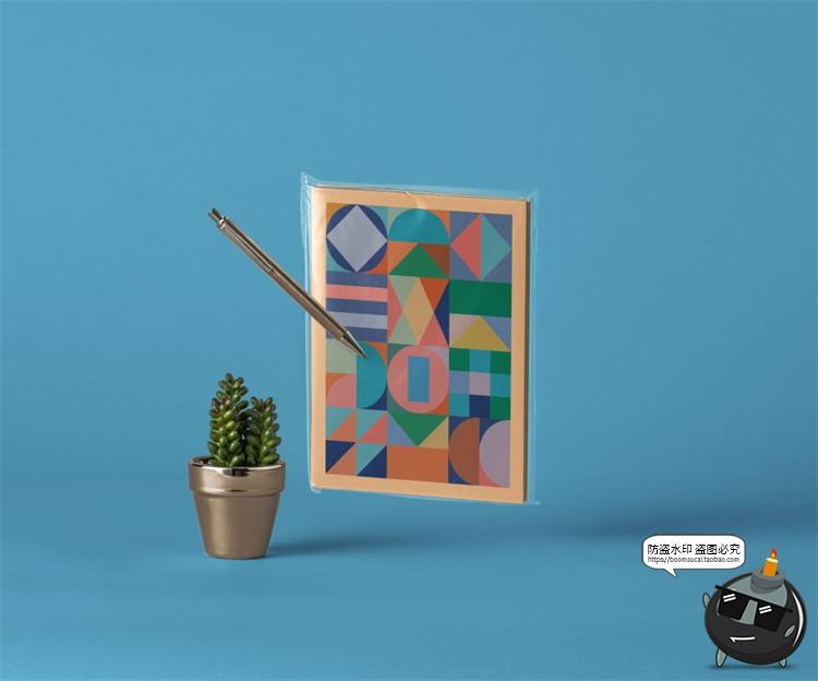 图片[5]-冷淡风样机集 撞色风笔记本名片海报书籍VI文创品牌PSD模板PS素材-设计猿