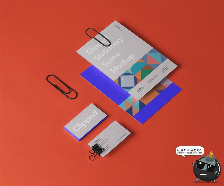 图片[11]-冷淡风样机集 撞色风笔记本名片海报书籍VI文创品牌PSD模板PS素材-设计猿