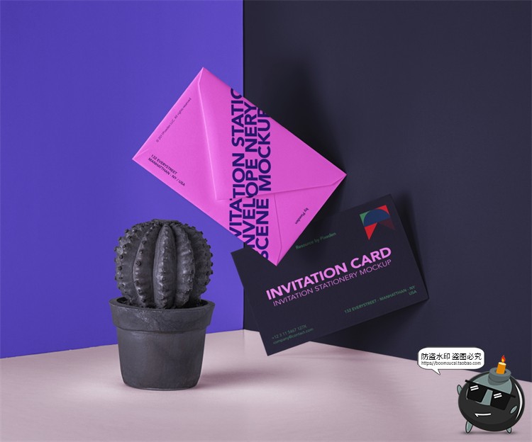 图片[22]-冷淡风样机集 撞色风笔记本名片海报书籍VI文创品牌PSD模板PS素材-设计猿