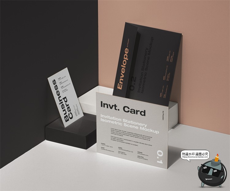 图片[25]-冷淡风样机集 撞色风笔记本名片海报书籍VI文创品牌PSD模板PS素材-设计猿