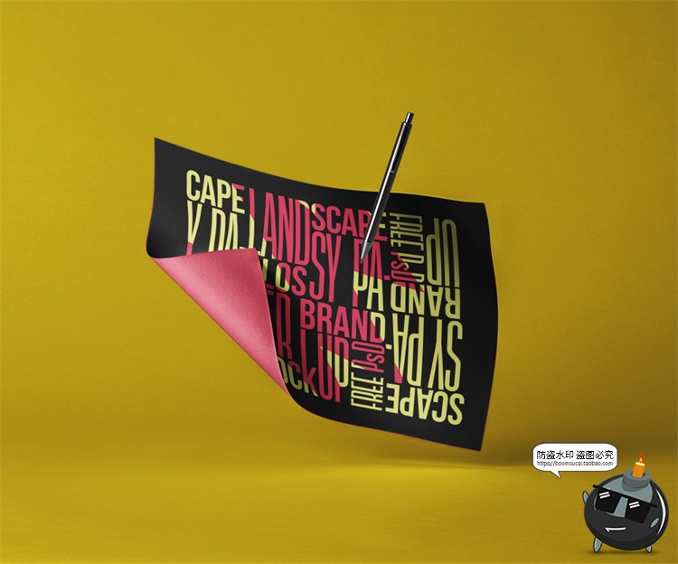 图片[26]-冷淡风样机集 撞色风笔记本名片海报书籍VI文创品牌PSD模板PS素材-设计猿