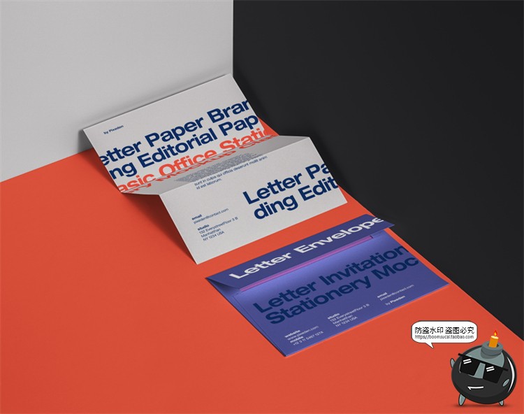 图片[27]-冷淡风样机集 撞色风笔记本名片海报书籍VI文创品牌PSD模板PS素材-设计猿