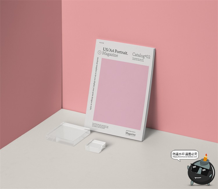 图片[29]-冷淡风样机集 撞色风笔记本名片海报书籍VI文创品牌PSD模板PS素材-设计猿