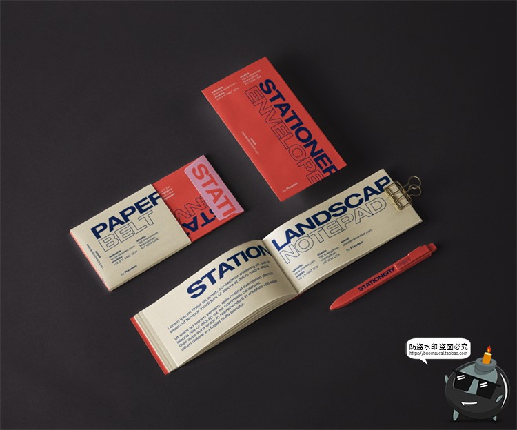 图片[30]-冷淡风样机集 撞色风笔记本名片海报书籍VI文创品牌PSD模板PS素材-设计猿