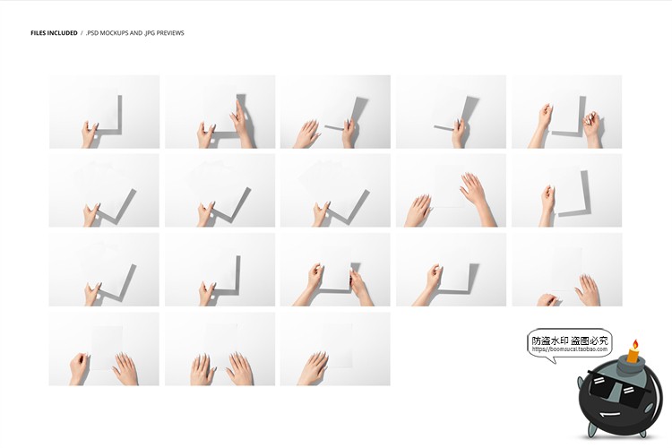 图片[3]-手持贺卡明信片卡片请柬礼品信函智能贴图展示样机PSD模板PS素材-设计猿