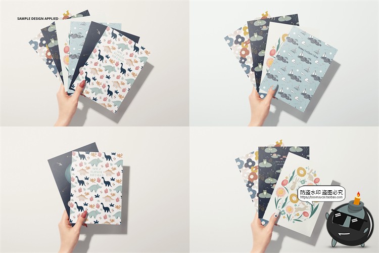 图片[10]-手持贺卡明信片卡片请柬礼品信函智能贴图展示样机PSD模板PS素材-设计猿