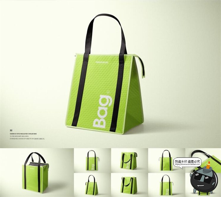 图片[33]-包装袋样机大合集！密封气泡手提保温袋纸盒外包装PSD模板PS素材-设计猿