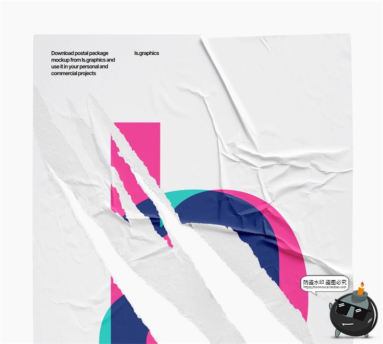 图片[7]-胶合撕纸海报粘贴破损撕痕纸张广告效果图展示PSD模板样机PS素材-设计猿