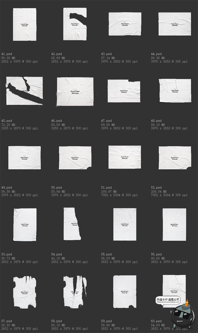 图片[11]-胶合撕纸海报粘贴破损撕痕纸张广告效果图展示PSD模板样机PS素材-设计猿