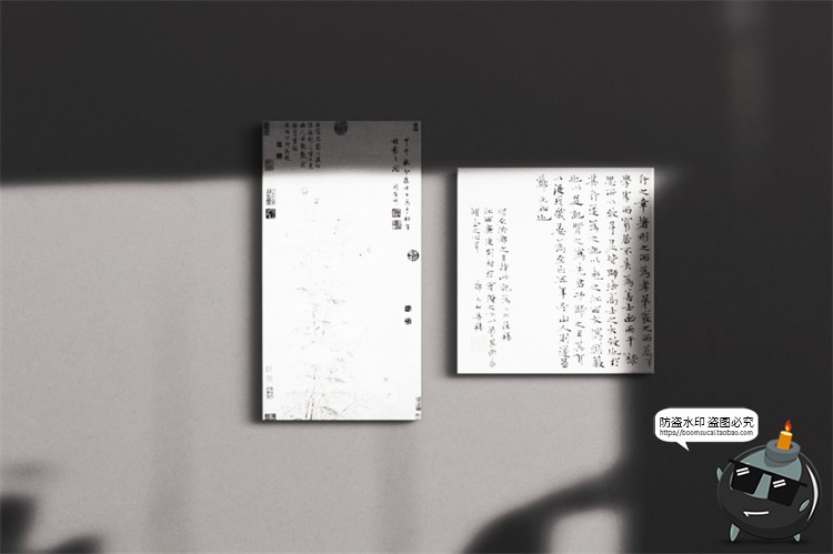 挂画装饰画油画壁画海报作品贴图效果展示智能样机PSD模板PS素材-设计猿