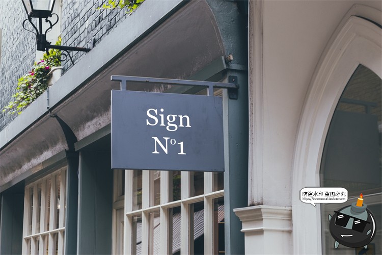 图片[3]-北欧户外店面街道招牌标识咖啡广告牌空白贴图样机PSD模板PS素材-设计猿