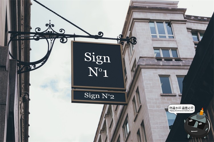 图片[11]-北欧户外店面街道招牌标识咖啡广告牌空白贴图样机PSD模板PS素材-设计猿