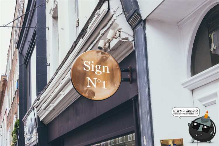 图片[18]-北欧户外店面街道招牌标识咖啡广告牌空白贴图样机PSD模板PS素材-设计猿