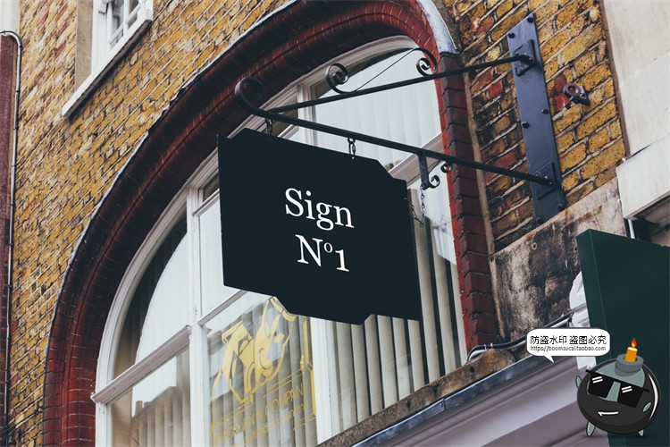 图片[20]-北欧户外店面街道招牌标识咖啡广告牌空白贴图样机PSD模板PS素材-设计猿