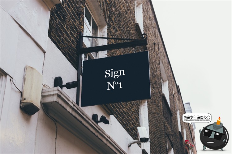 图片[23]-北欧户外店面街道招牌标识咖啡广告牌空白贴图样机PSD模板PS素材-设计猿