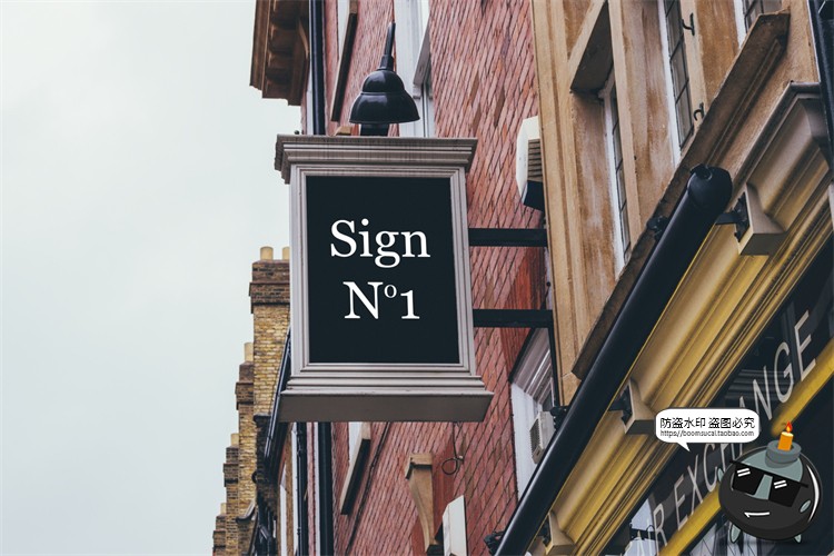 图片[25]-北欧户外店面街道招牌标识咖啡广告牌空白贴图样机PSD模板PS素材-设计猿