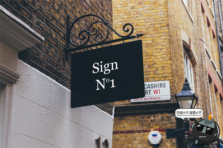 图片[29]-北欧户外店面街道招牌标识咖啡广告牌空白贴图样机PSD模板PS素材-设计猿