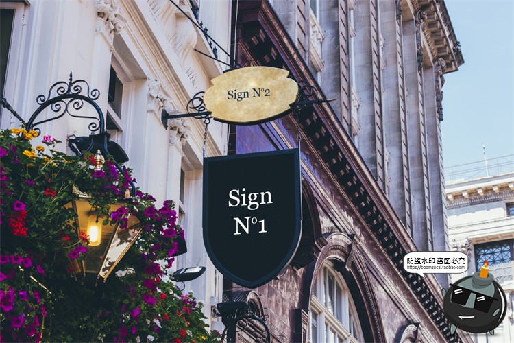 图片[36]-北欧户外店面街道招牌标识咖啡广告牌空白贴图样机PSD模板PS素材-设计猿